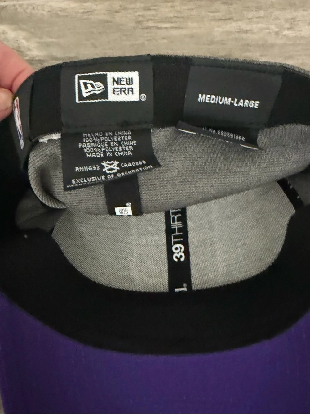 Sacramento Kings New Era 3930 Gray & Purple Fitted Hat M/L